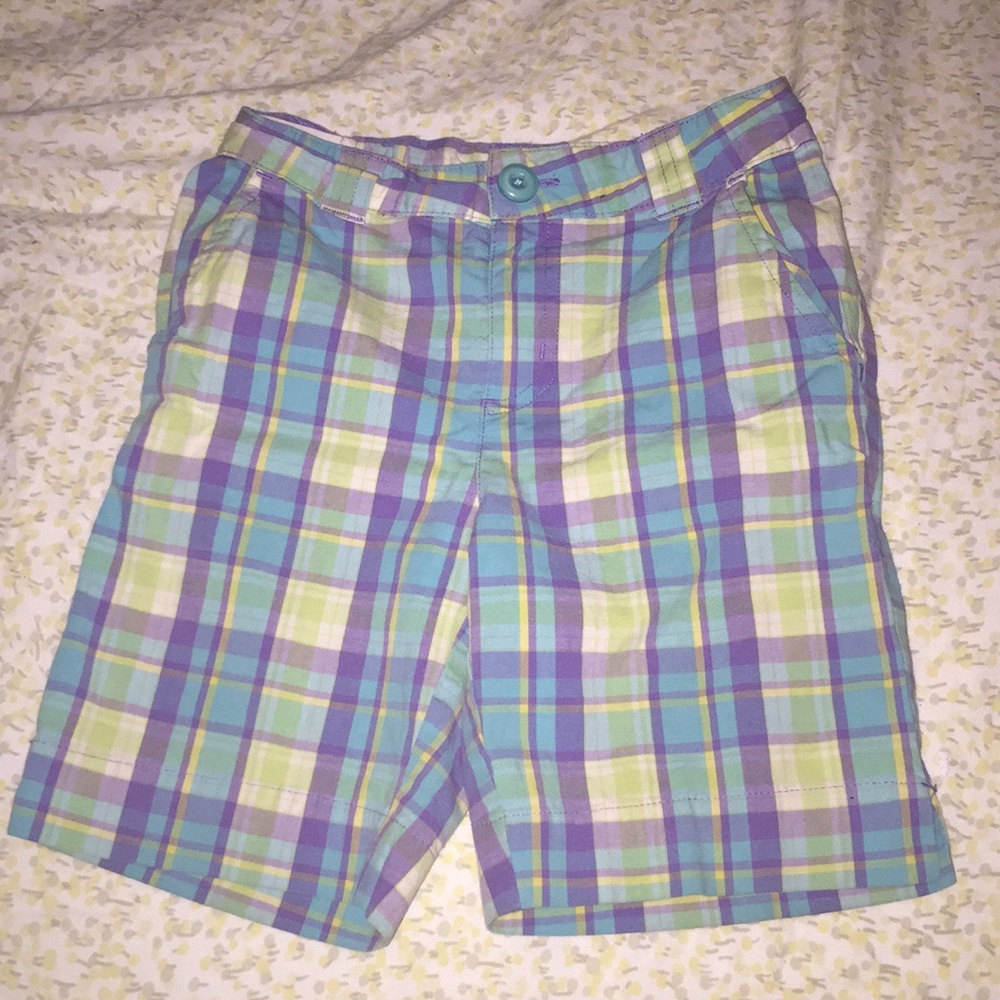 Blue and Purple plaid summer shorts